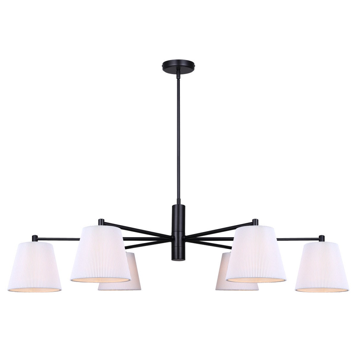 Ceiling Light - Canarm ASPEN Matte Black Chandelier, ICH1201A06BK