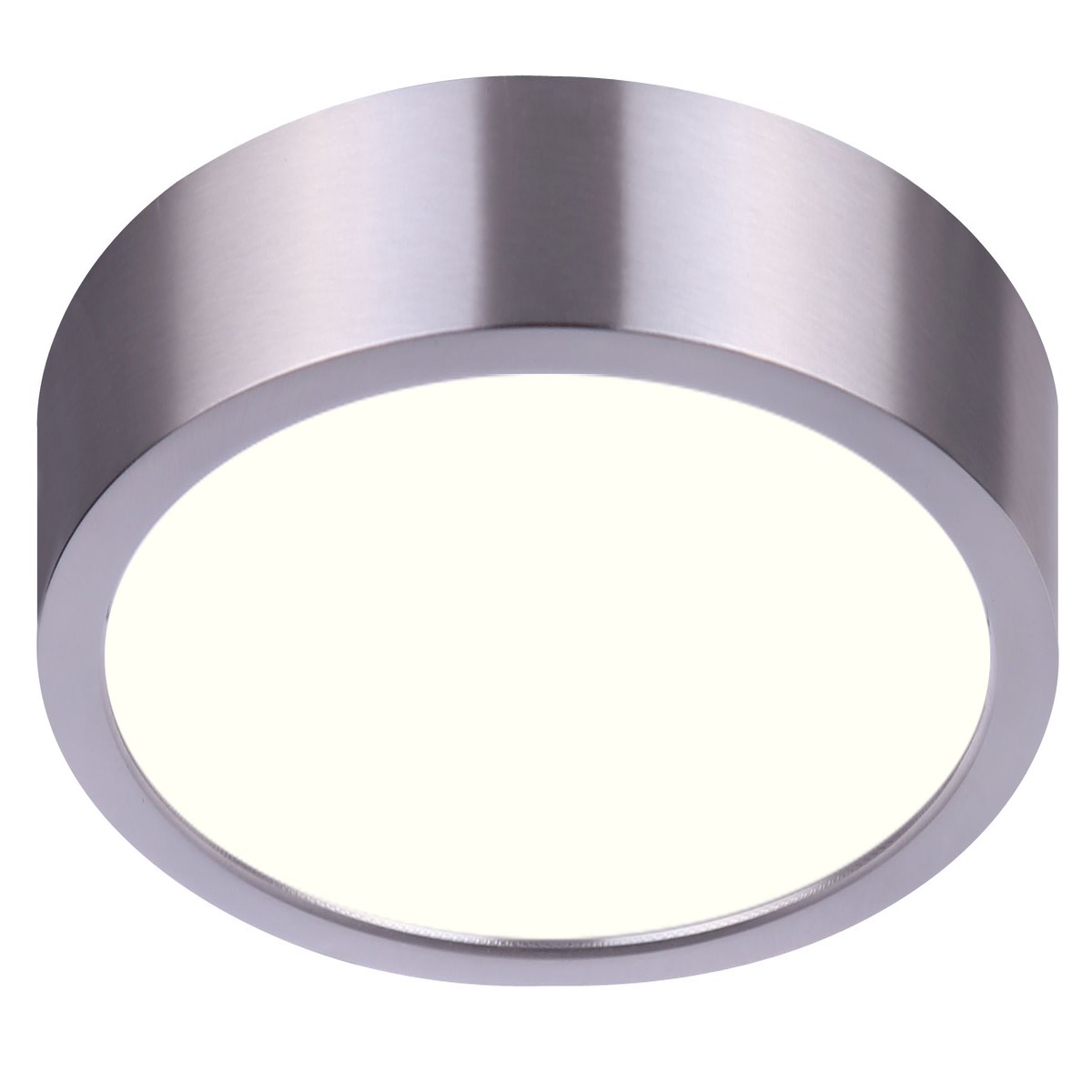 Flush Mount - Canarm LED 7" Disc Light, Brushed Nickel, DL-7F-15S-BN-C