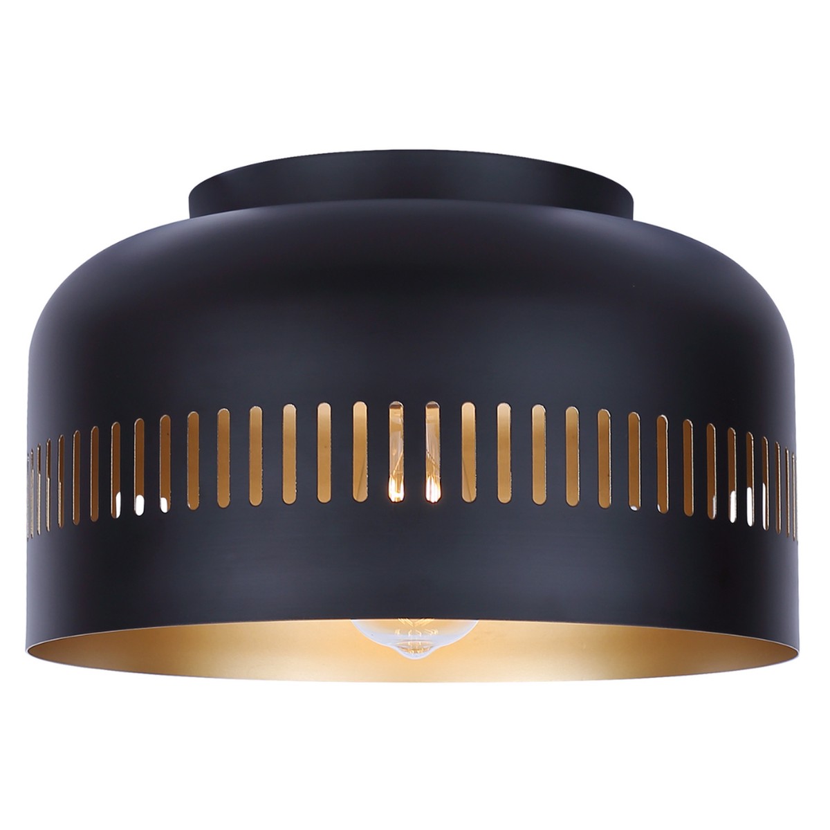 Flush Mount - Canarm MILES Matte Black Flush Mount, IFM1207A13BK