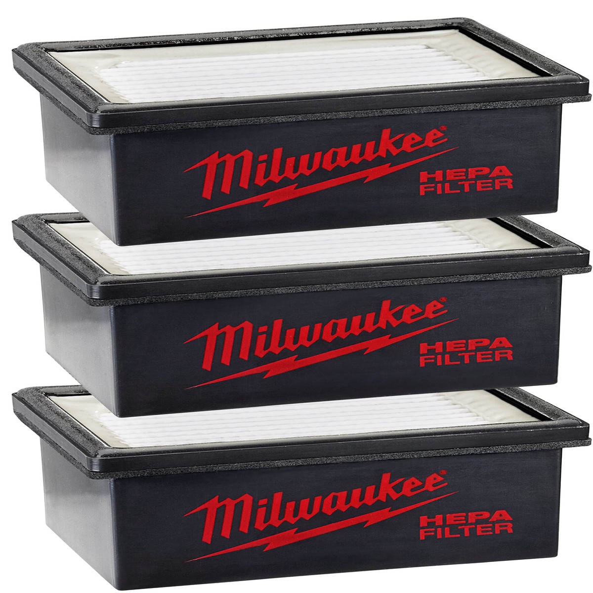 HEPA Filter - Milwaukee M12 HAMMERVAC 3 pack Filters, 49-90-2306