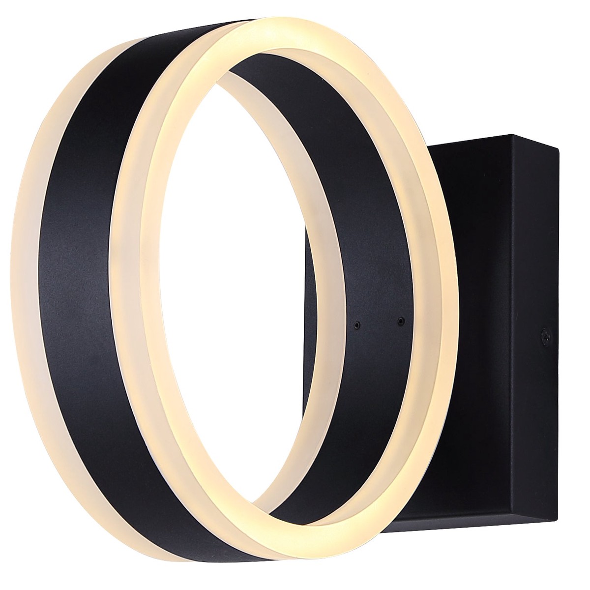 Outdoor Light - Canarm FRANCO Black 4-3/8"LED Outdoor Light, LOL736BK