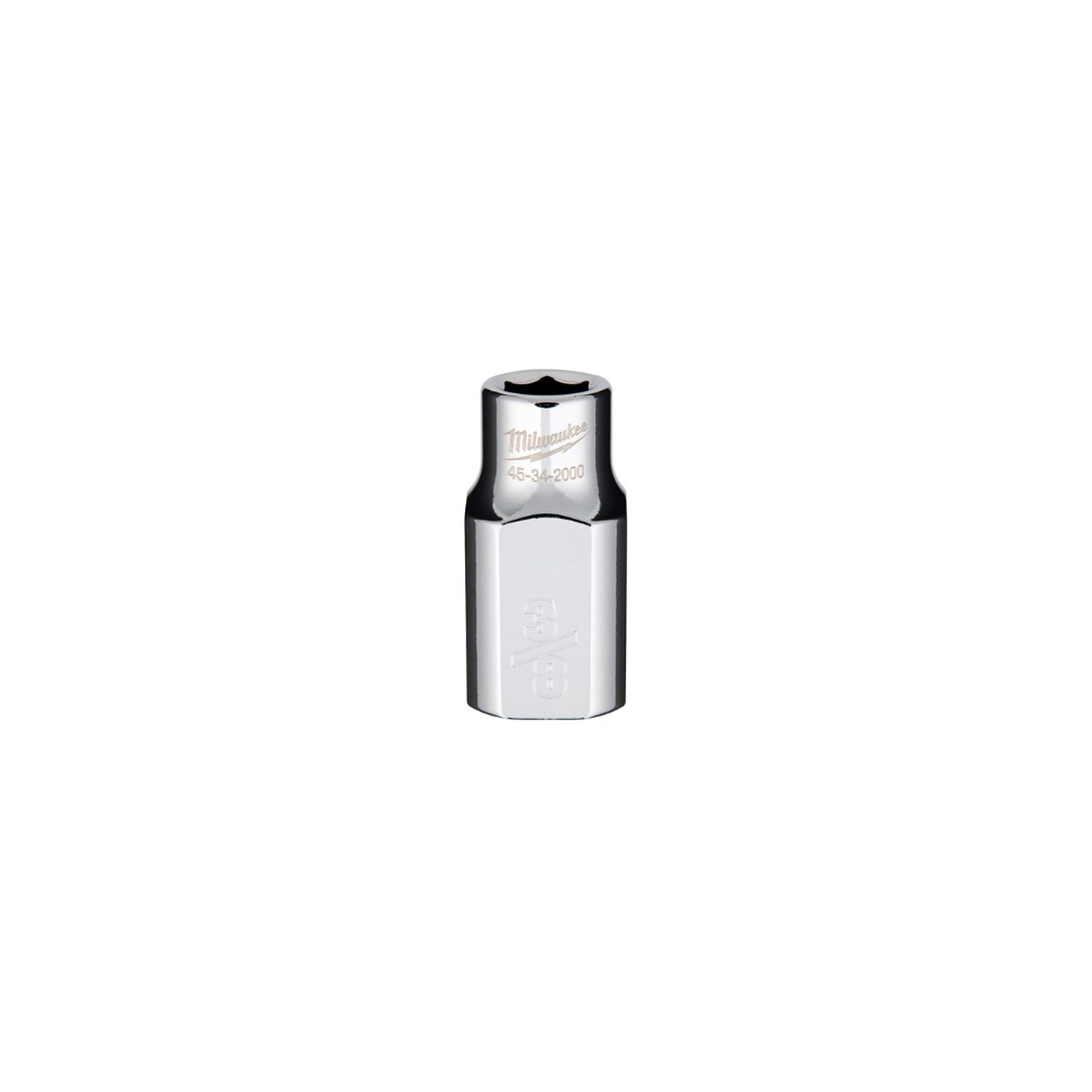Socket - Milwaukee 1/2" Drive SAE 6-Point Socket with FOUR FLAT Sides, Various Sizes (3/8" - 1-1/2"), 45-34-200 / 45-34-91