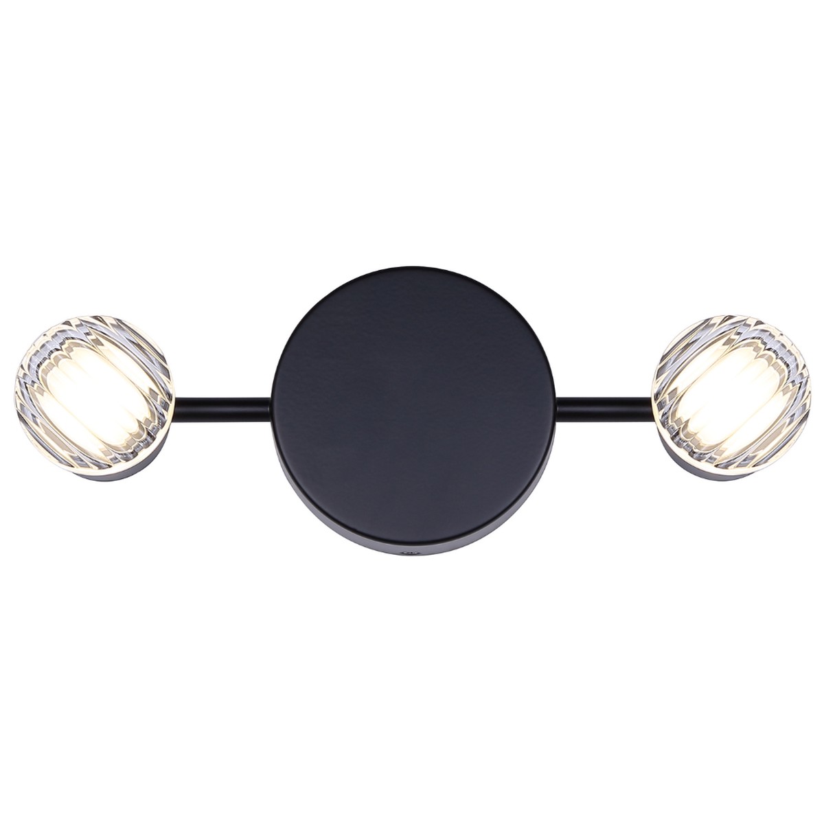 Wall Light - Canarm VANYA Matte Black 2-Light LED Wall Fixture, LWF313A02BK