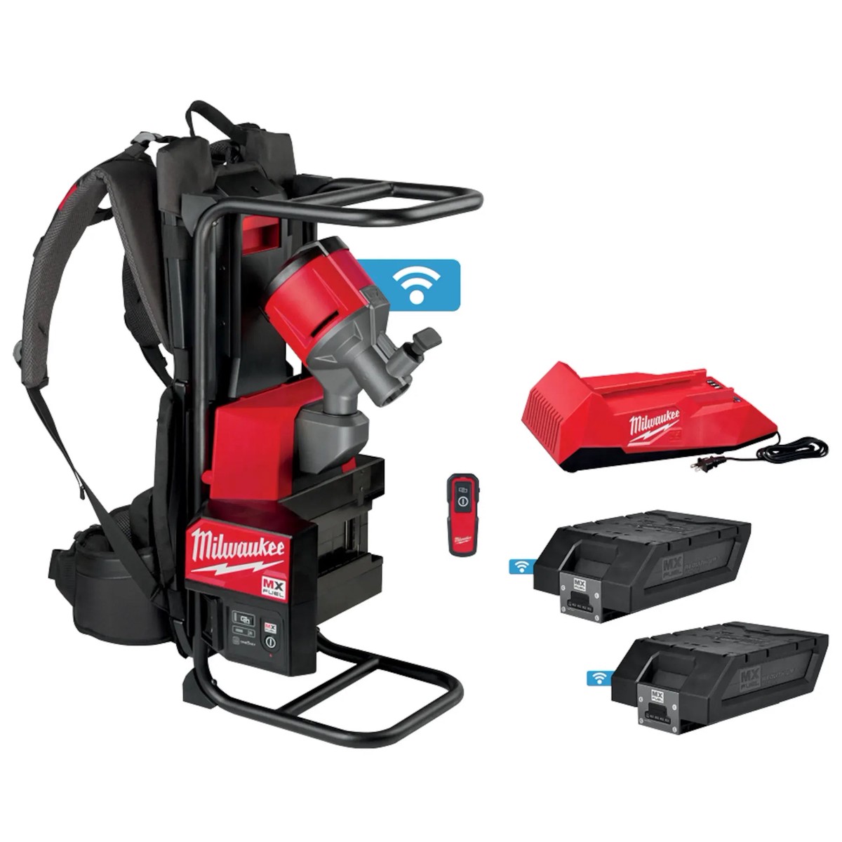 Concrete Vibrator Kit - Milwaukee MX FUEL Backpack Concrete Vibrator Kit, MXF371-2XC