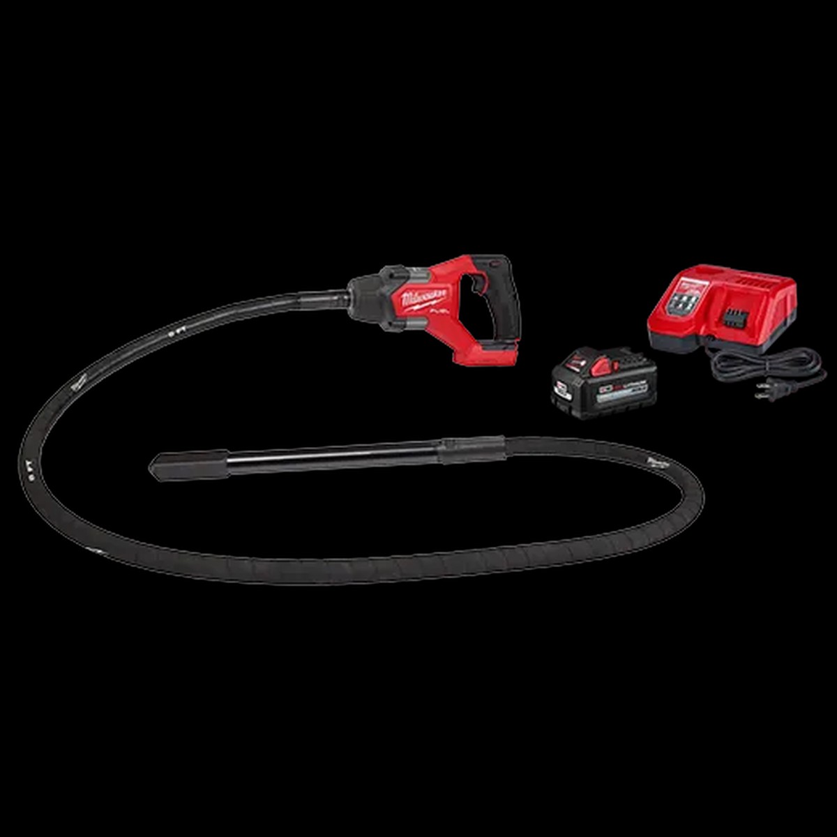 Concrete Vibrator - Milwaukee M18 FUEL 8' Concrete Pencil Vibrator Kit, 2911-21