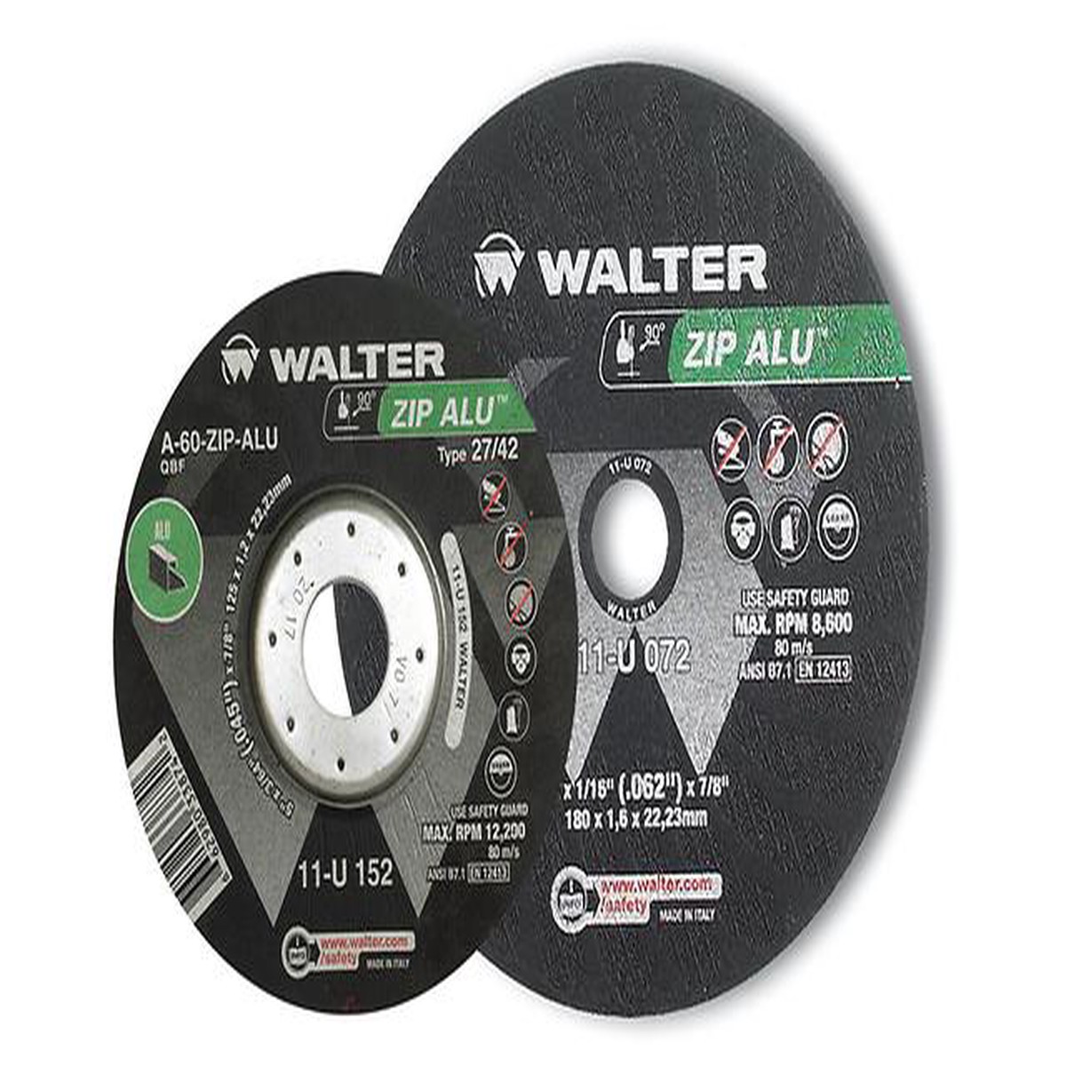 Cutting Wheel - Walter ZIP ALU Fast and Free Cut-Off Wheel, 11U