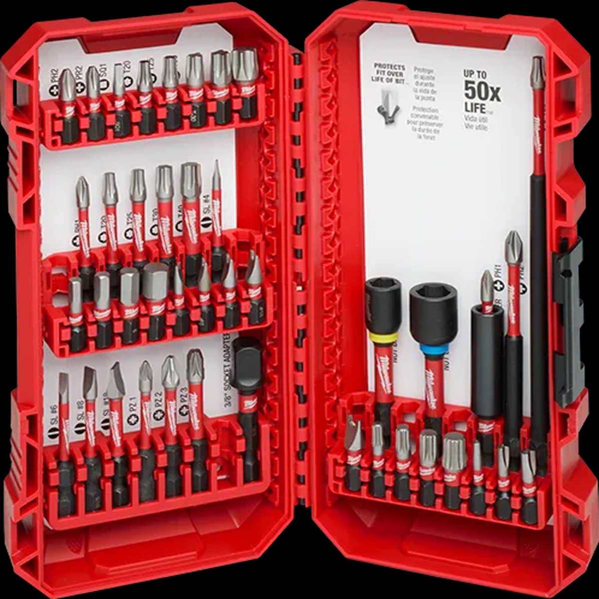 Drill Bits - Milwaukee SHOCKWAVE Impact Duty Driver Bit Auto Set 43PC, 48-32-4033