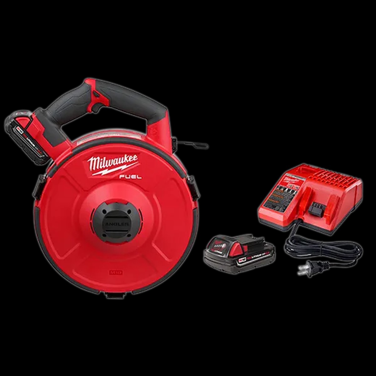 Fish Tape - Milwaukee M18 FUEL ANGLER 240' Steel Pulling Fish Tape Kit, 2873B-22