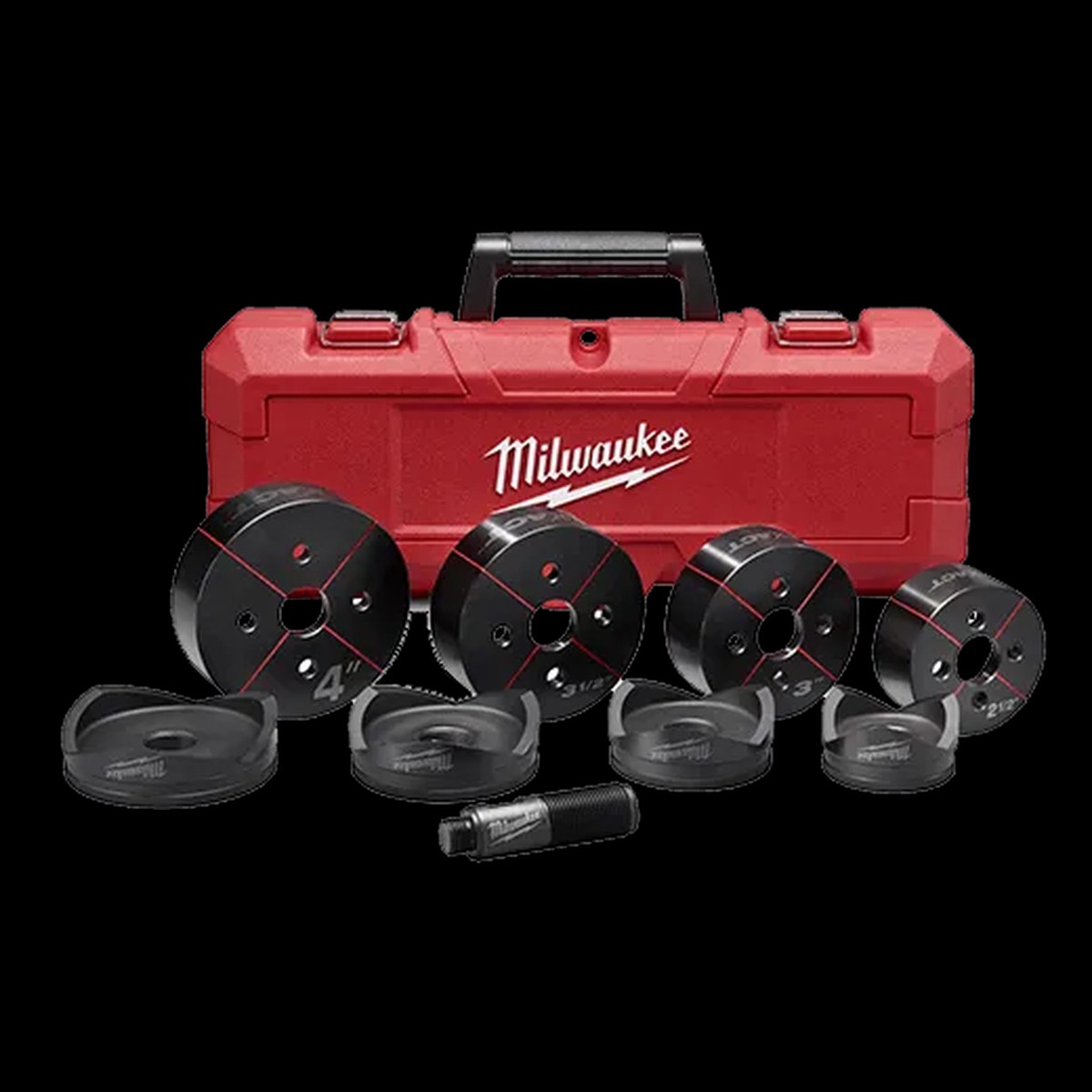 Knockout Punch Set - Milwaukee EXACT 2-1/2" to 4" Knockout Set, 49-16-2695