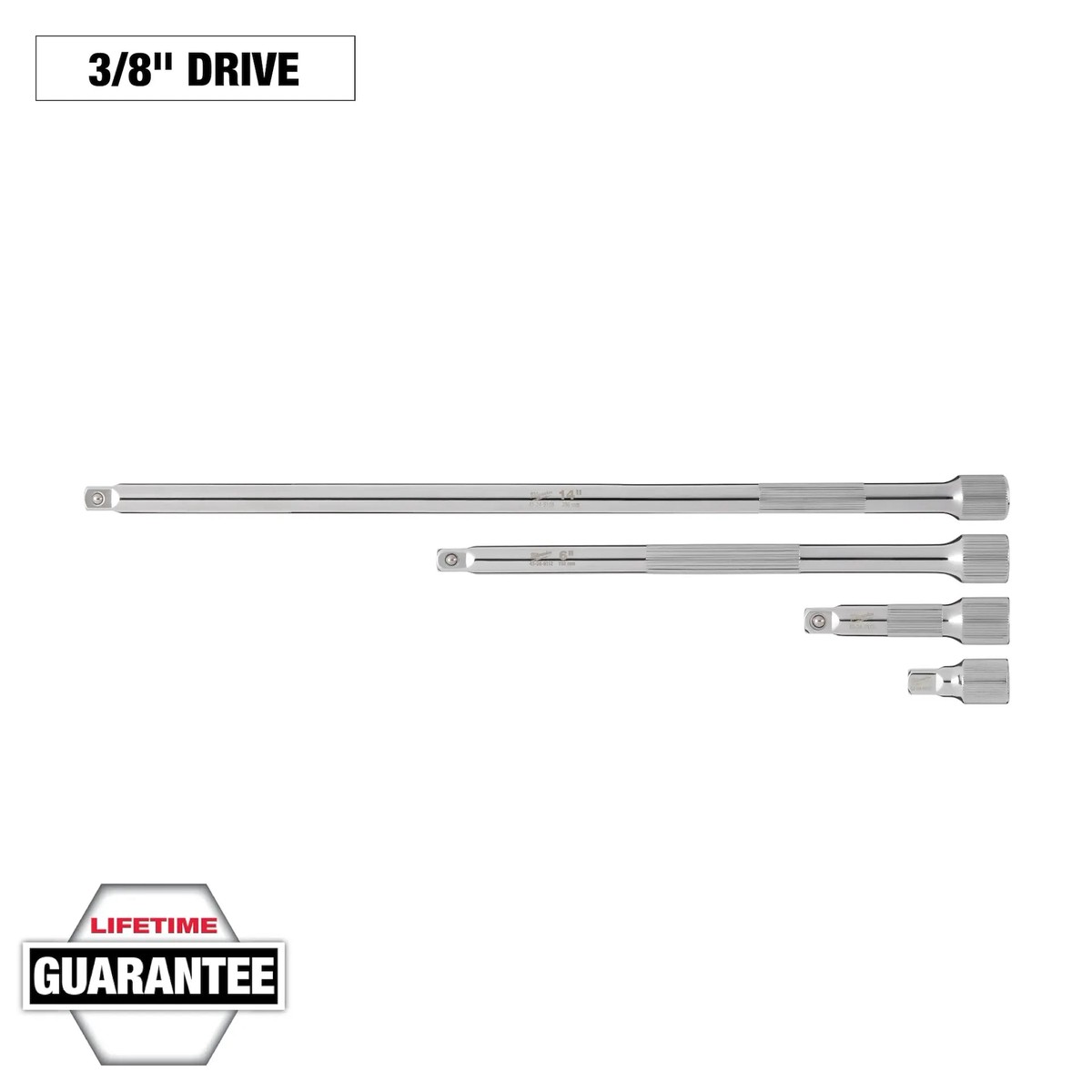 Socket Extension - Milwaukee 4pc 3/8 Drive Extension Set, 48-22-9341