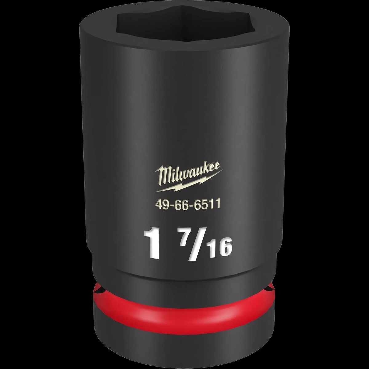 Socket - Milwaukee SHOCKWAVE Impact Duty 1" Drive 6 Point Sockets, 1-7/16", 49-66-6511