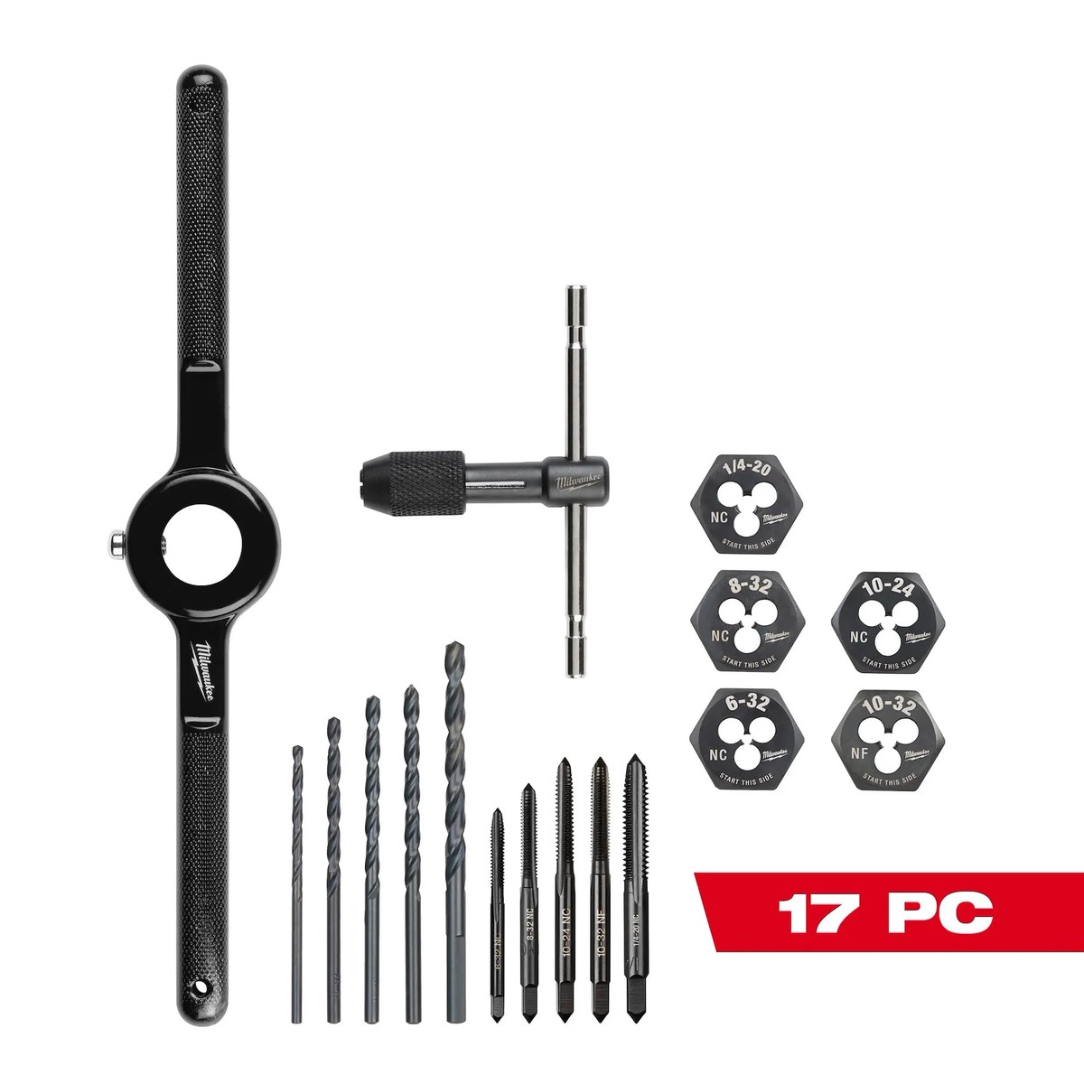 Tap & Die Set - Milwaukee 17PC SAE Tap and Die Set, 49-22-5600