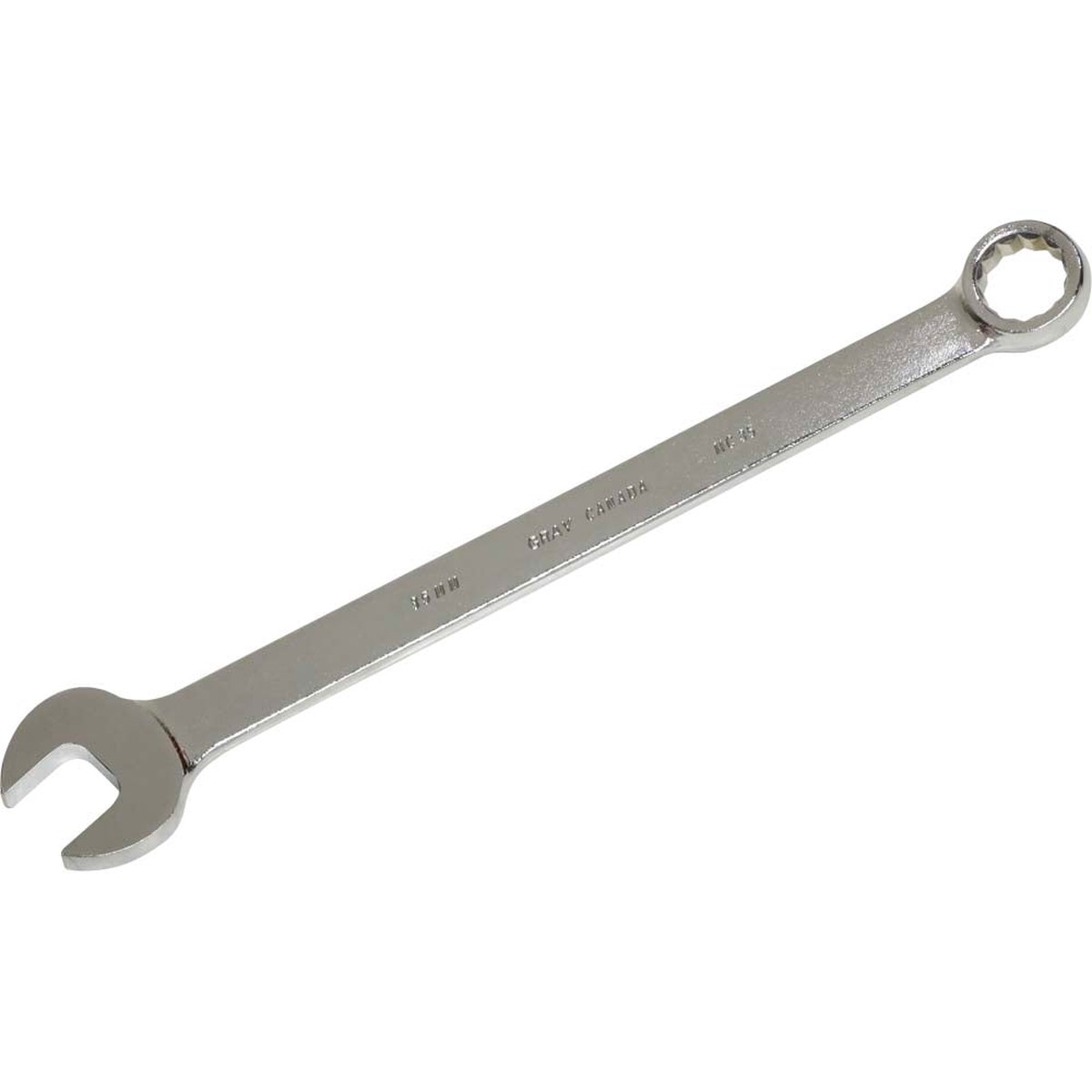 Wrench - Gray Tools 12 Point Metric Combination Wrenches - 15 Offset - Satin Chrome Finish, Various Sizes, MC35 / MC36 / MC38