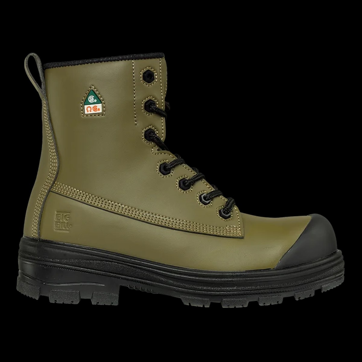 Boots - Big Bill Mens Vegan Metal Free Work Boots 8", BB5240