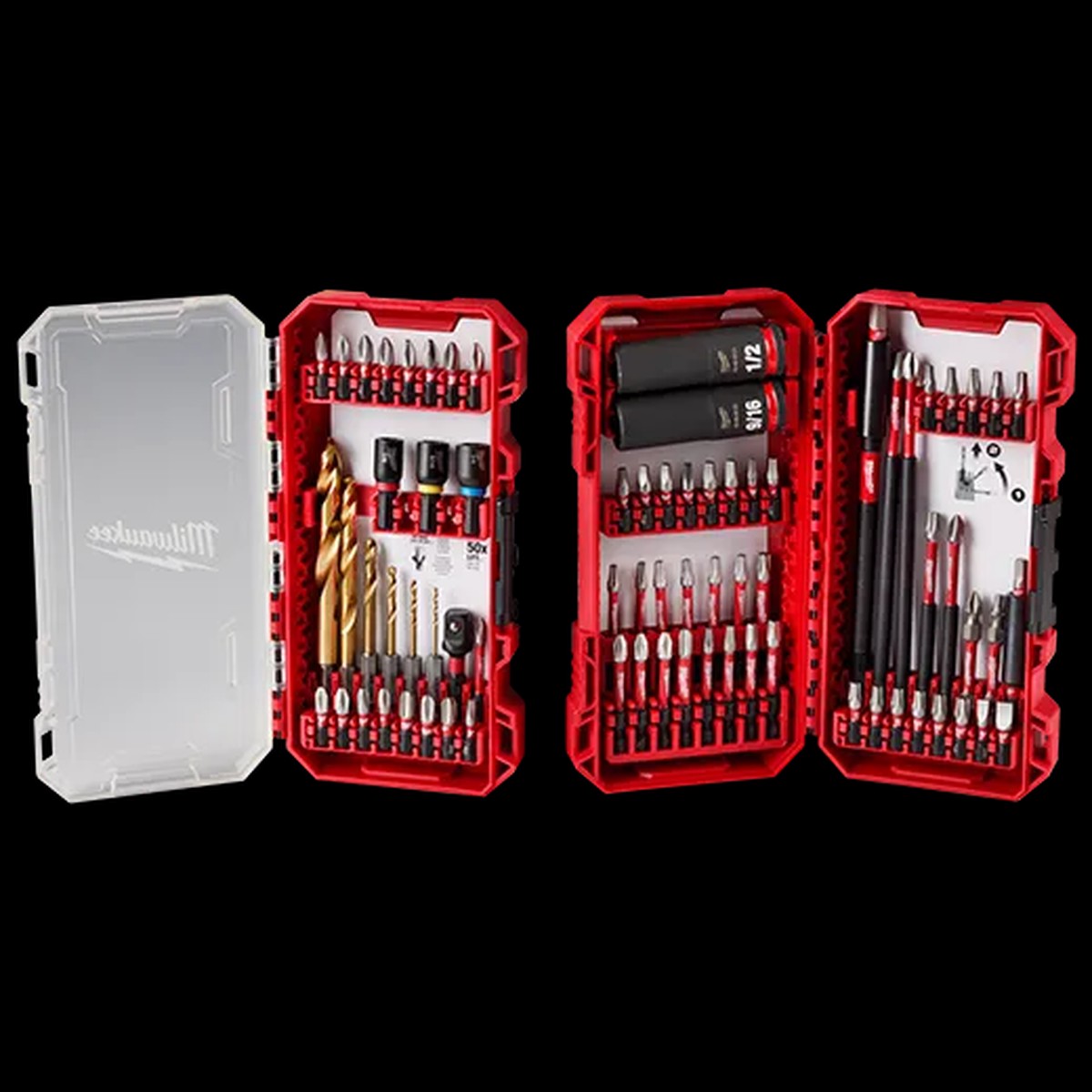 Drill Bit Set - Milwaukee SHOCKWAVE Impact Duty Drill, Drive & Fasten Set 75PC, 48-32-4098