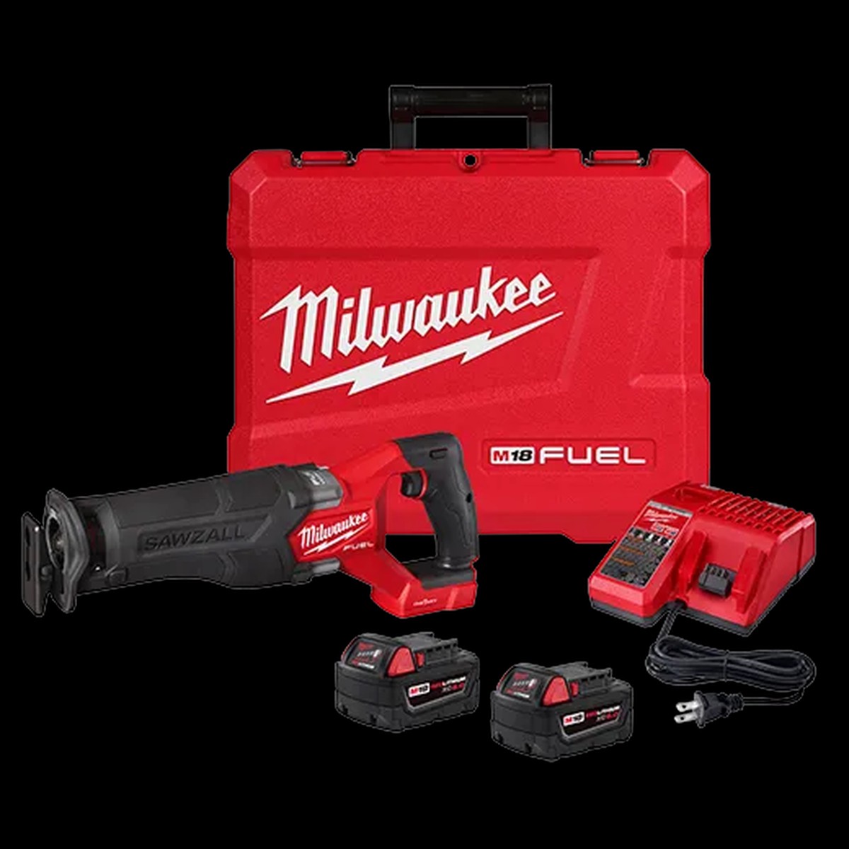 Reciprocating Saw Kit - Milwaukee M18 FUEL SAWZALL Recip Saw w/ ONE-KEY - 2 Battery XC5.0 Kit, 2822-22
