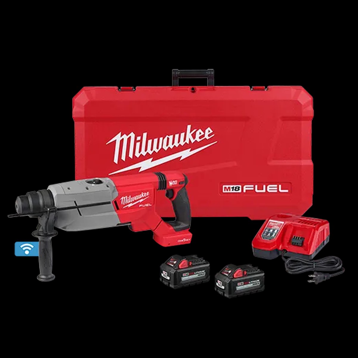 Rotary Hammer Kit - Milwaukee M18 FUEL 1-1/4 SDS Plus D-Handle Rotary Hammer Kit w/ ONE-KEY, 2916-22