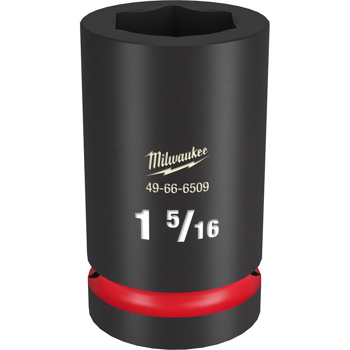 Socket - Milwaukee SHOCKWAVE Impact Duty 1" Drive 1-5/16" Deep 6 Point Socket, 49-66-6509