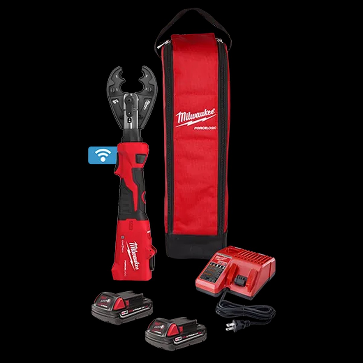 Crimper Kit - Milwaukee M18 FORCE LOGIC 6T Linear Utility Crimper Kit w/ BG-D3 Jaw, 2978-22BG