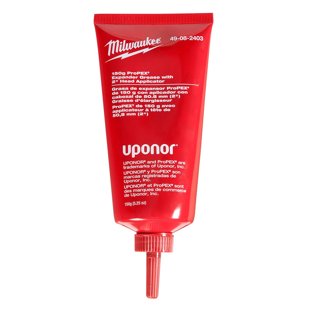 Expander Grease - Milwaukee 150g ProPEX Expander Grease with 2 In. Head Applicator, 49-08-2403