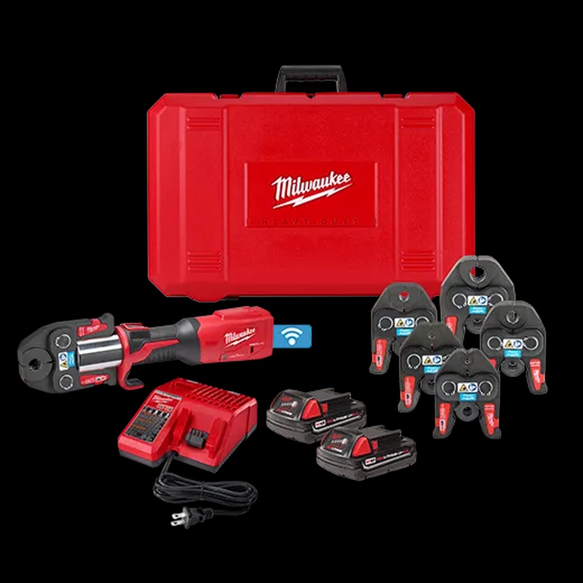 Press Tool Kit - Milwaukee M18 FORCE LOGIC Press Tool Kit w/ ONE-KEY with 1/4"-7/8" Streamline ACR Jaws, 2922-22M