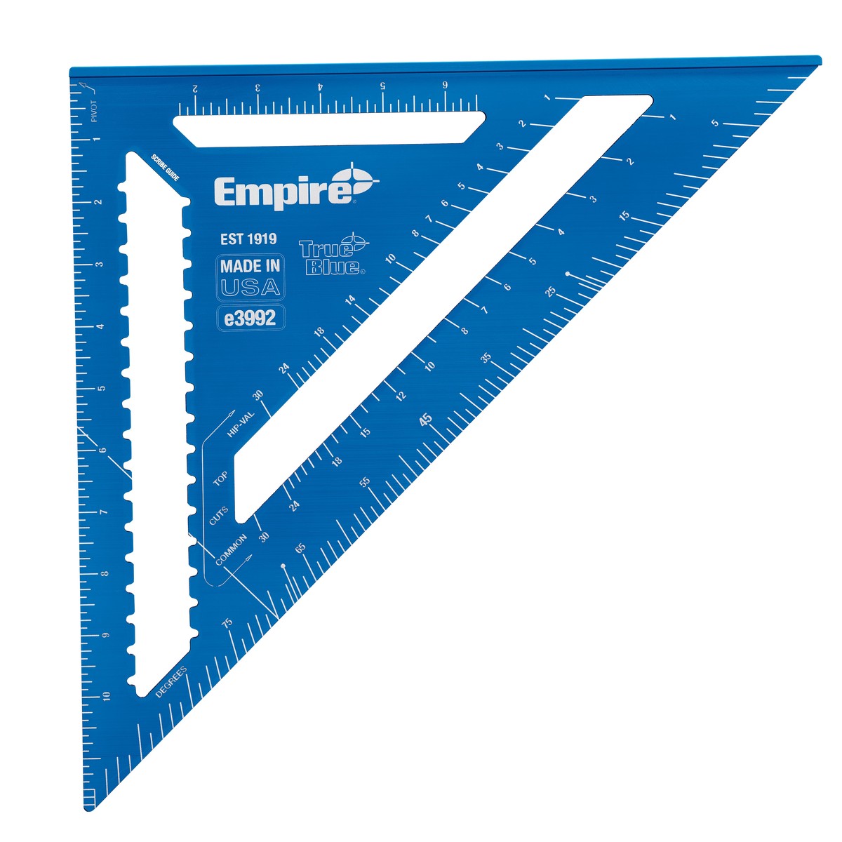 Square - Milwaukee 12 in. True Blue Laser Etched Rafter Square, E3992