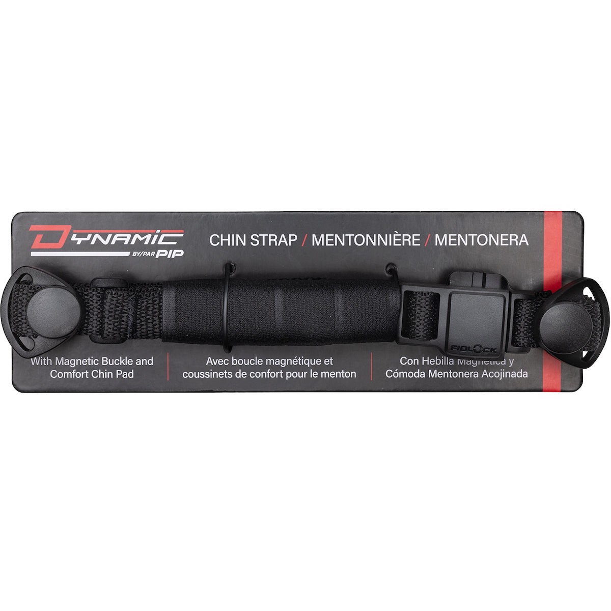 Chin Strap - PIP Dyna-Clic 4-Point Chin Strap with Magnetic Clip and Chin Pad, HP542MC