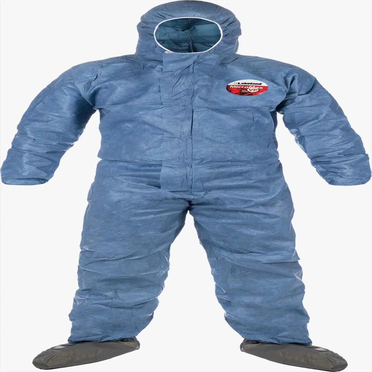 Coveralls - Lakeland MicroMax VP Coverall Hood, Attached Boots with Elastic Wrist, MVP414