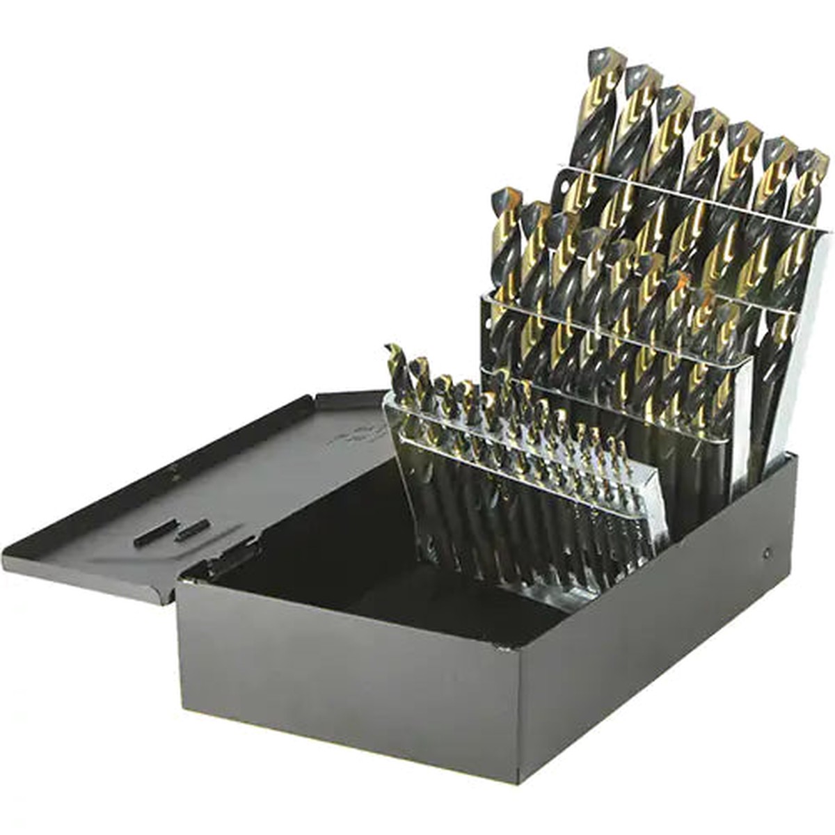 Drill Bits - Walter Drillco Nitro Heavy-Duty Mechanics Length Drill Bit Set, 29 Pieces, High Speed Steel, 350N29