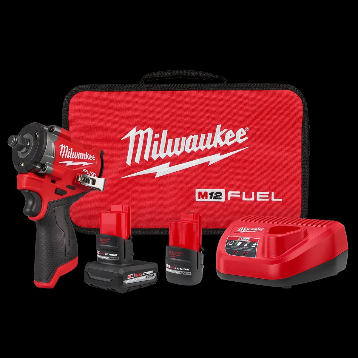 Impact Wrench Kit - Milwaukee M12 FUEL Stubby 1/2" Impact Wrench Kit, 2563-22