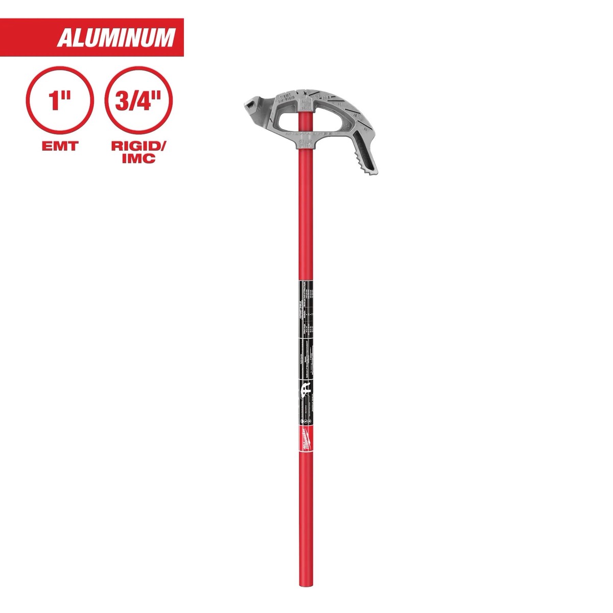 Pipe Bender - Milwaukee Aluminum 1" EMT, 3/4" Rigid/IMC Conduit Bender, 48-22-4072