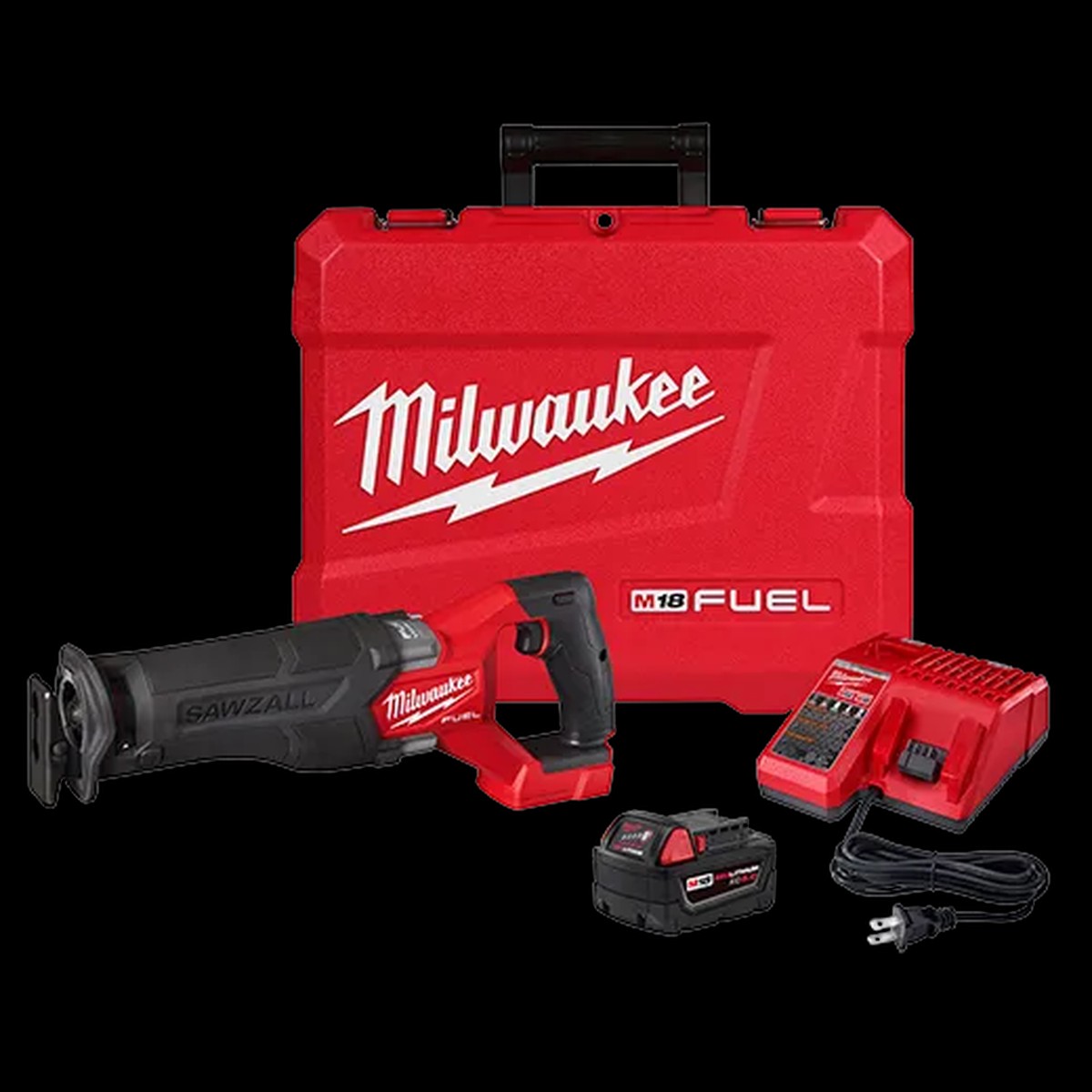 Reciprocating Saw Kit - Milwaukee M18 FUEL SAWZALL Recip Saw - 1 Battery XC5.0 Kit, 2821-21
