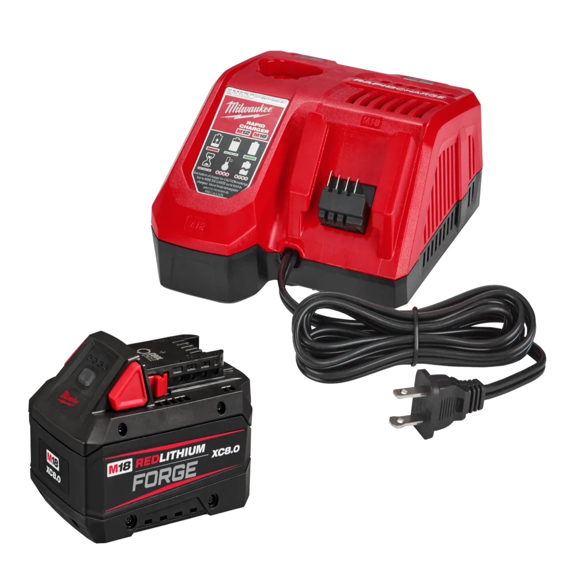 Battery Starter Kit - Milwaukee M18 REDLITHIUM FORGE XC8.0 Starter Kit, 48-59-1881