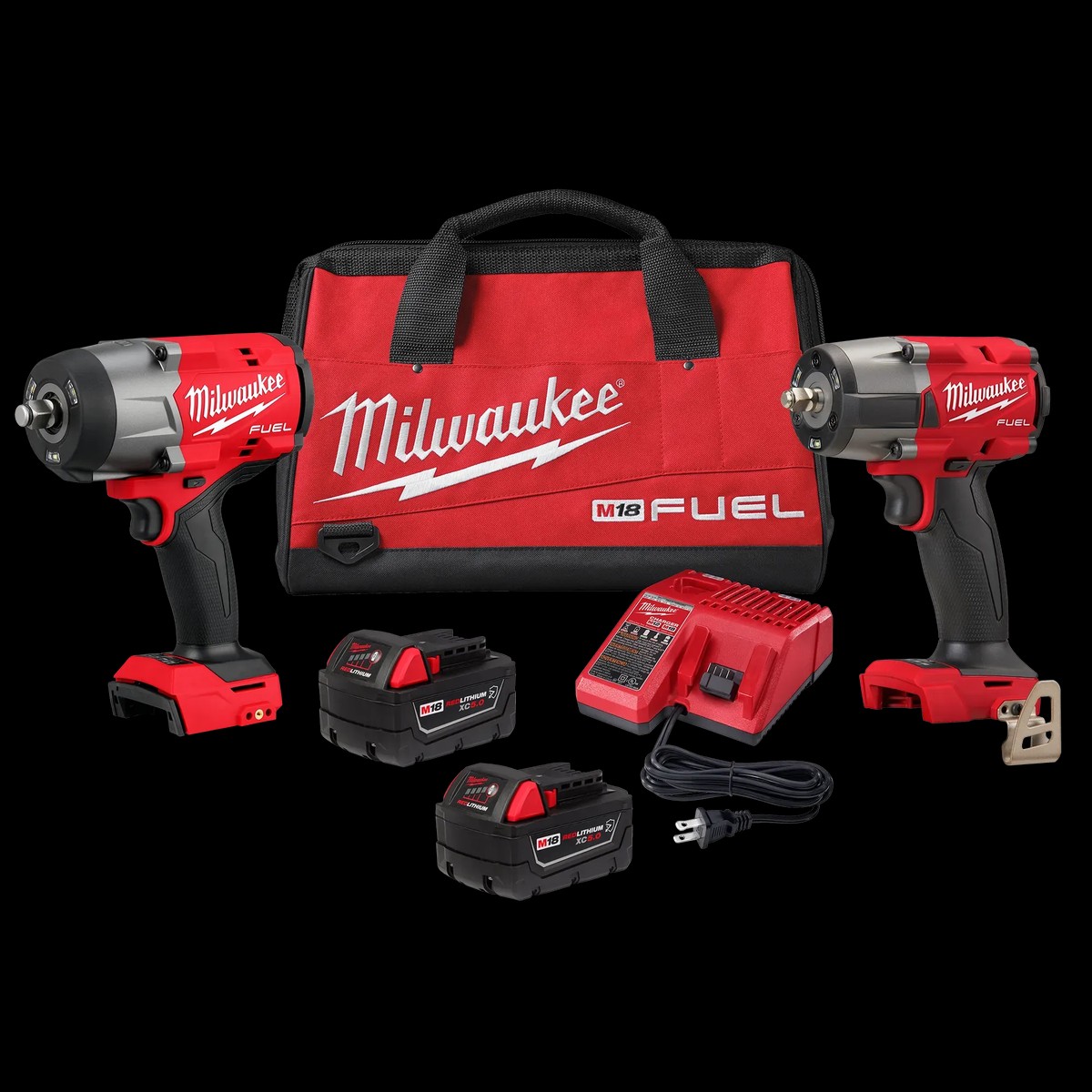Combo Kit - Milwaukee M18 FUEL 1/2" HTIW & 3/8" MTIW Automotive Combo Kit, 3010-22
