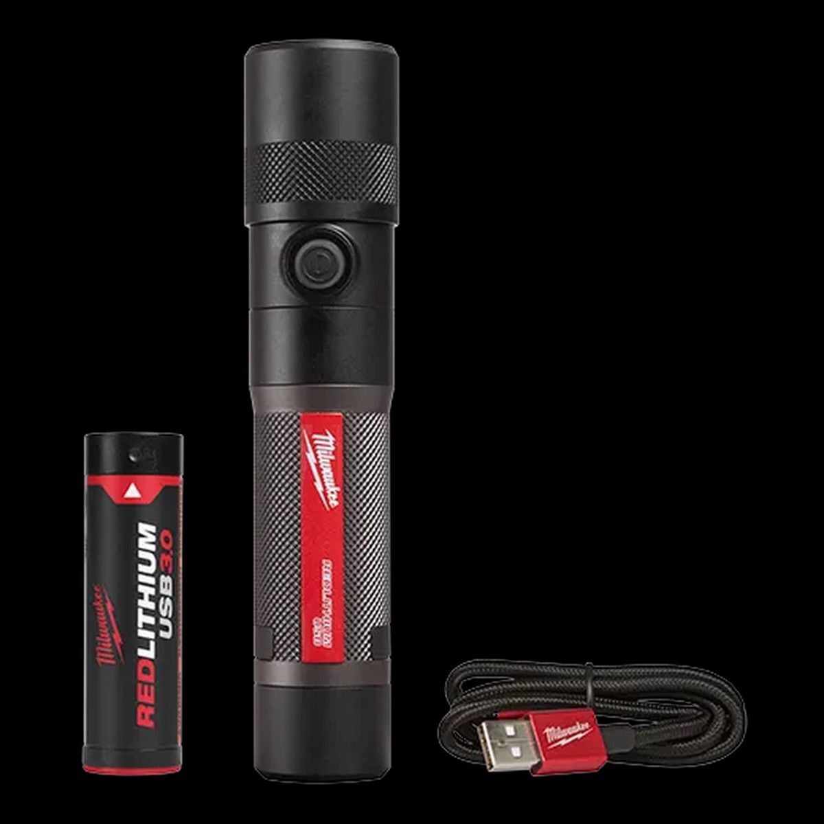 Flashlight - Milwaukee REDLITHIUM USB 1100L Twist Focus Flashlight, 2161-21