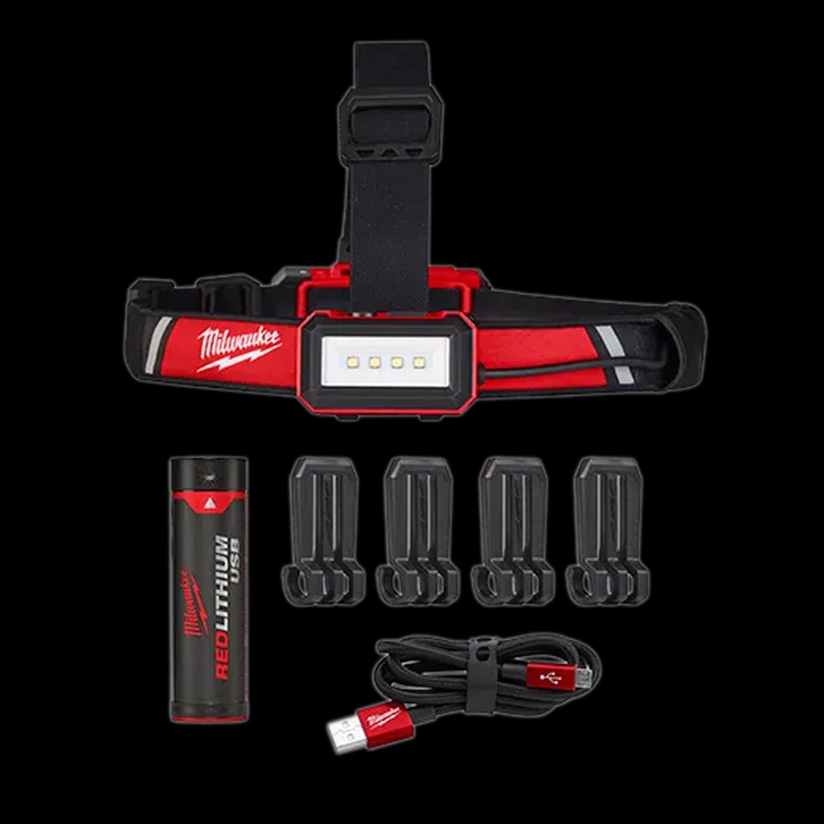 Headlamp - Milwaukee REDLITHIUM USB Low-Profile Headlamp, 2115-21