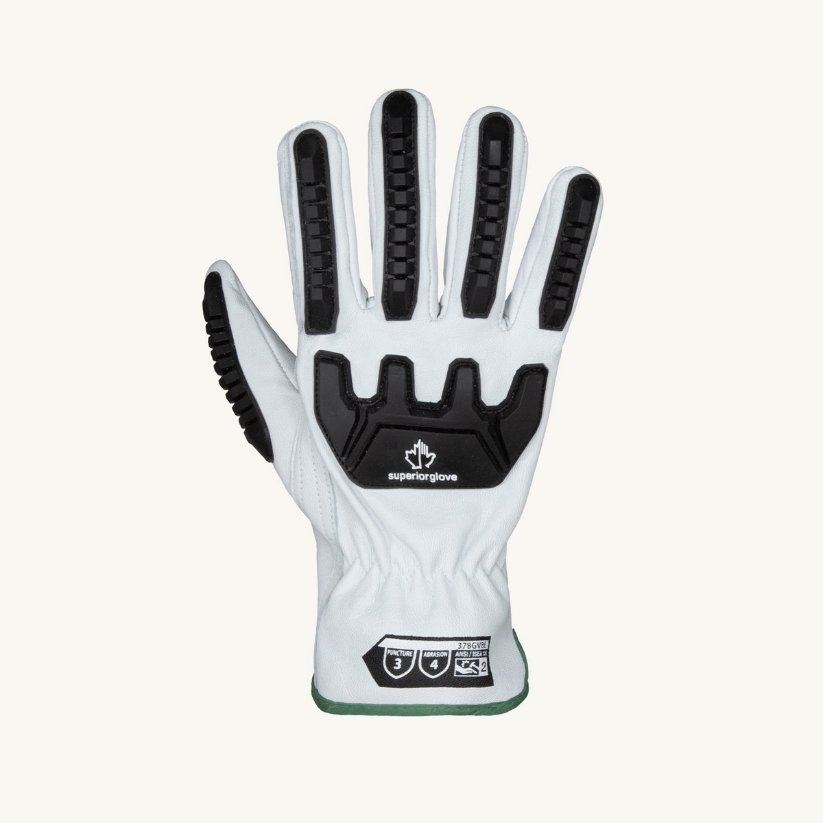 Anti-Impact Gloves - Superior Glove Endura Back-Hand Impact Leather Gloves, 378GVBE