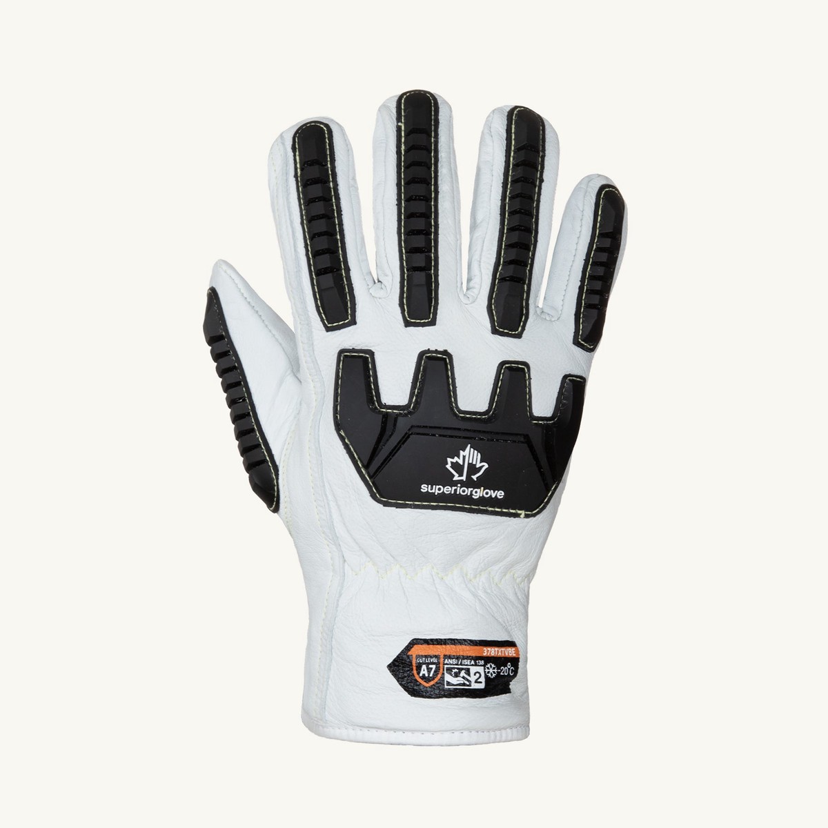Anti-Impact Gloves - Superior Glove Endura Back-Hand Impact Winter Leather Gloves, 378TXTVBE