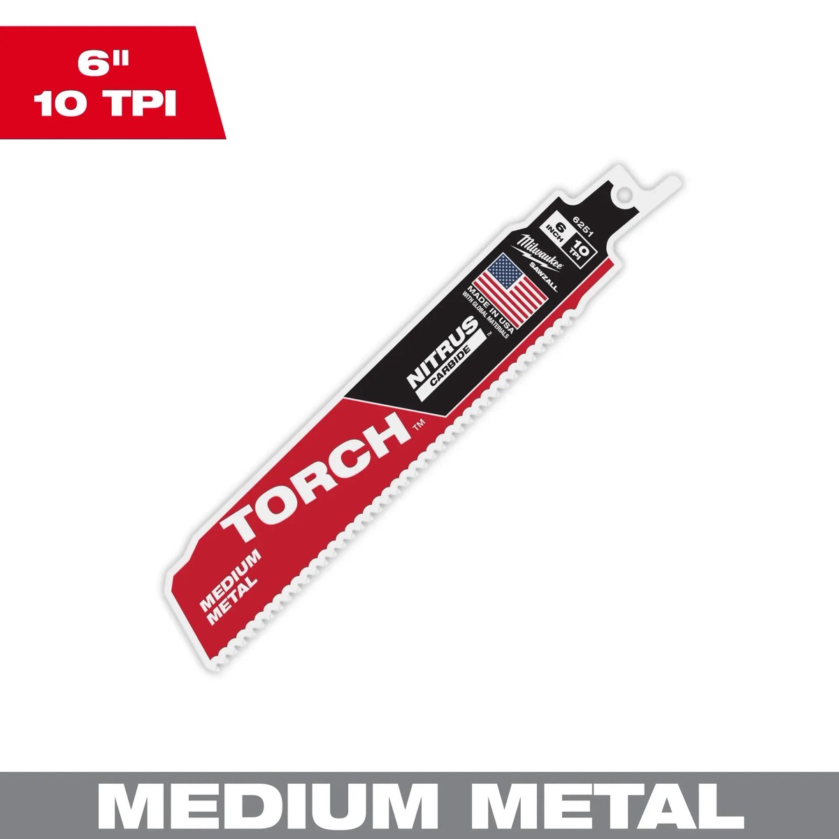 Blade - Milwaukee Nitrus CARBIDE Teeth For Medium Metal 6", 9", 12", 48-00-6