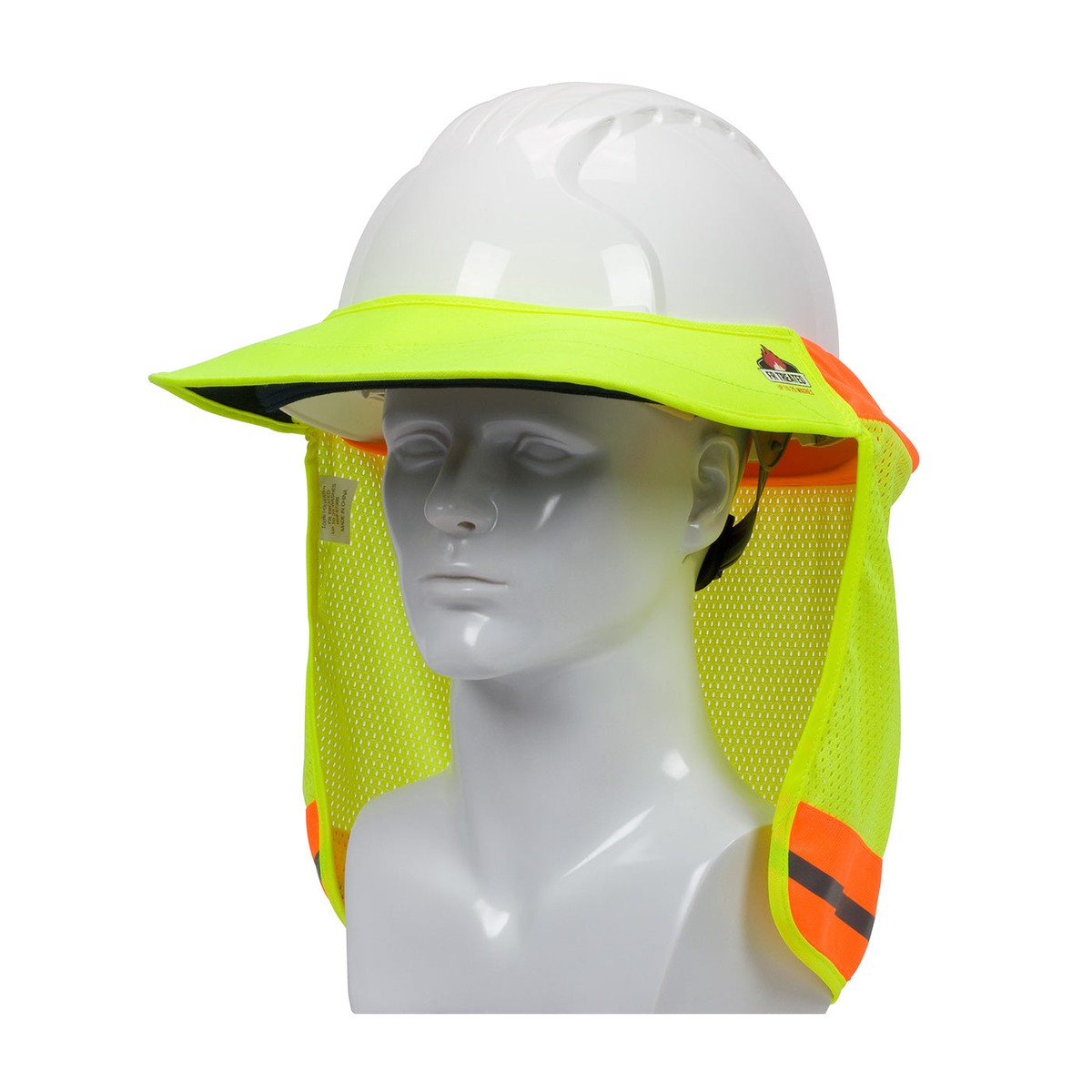 Neck Shade & Visor - PIP EZ-Cool FR Treated Hi-Vis Hard Hat Accessory, 396-801