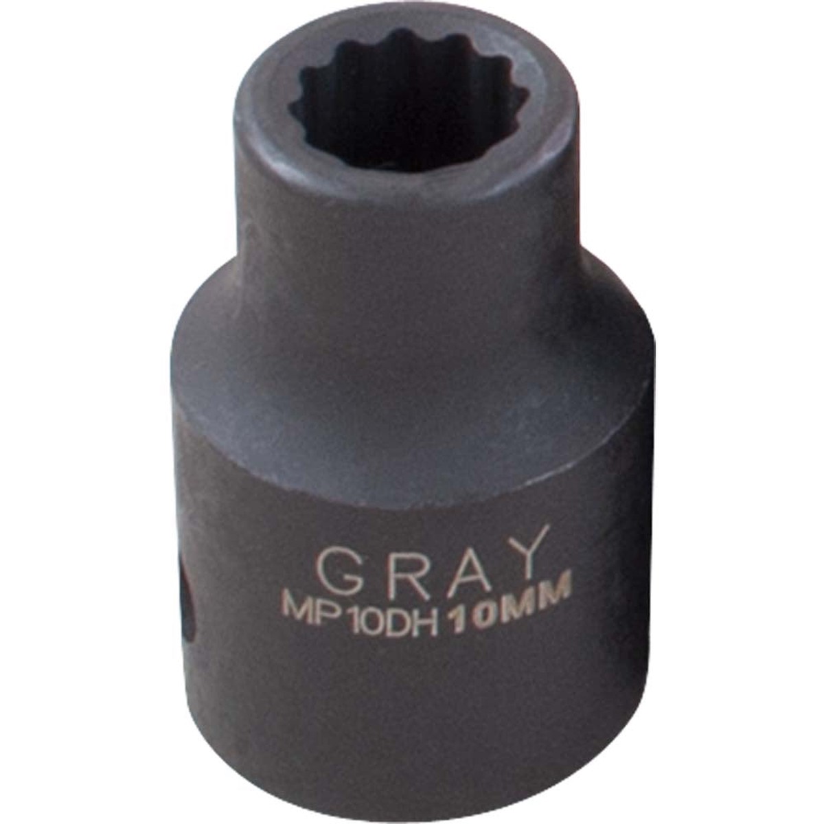 Socket - Gray Tools 1/2" Drive 12 Point Metric Standard Length Sockets - Impact Black Industrial Finish, Various Sizes