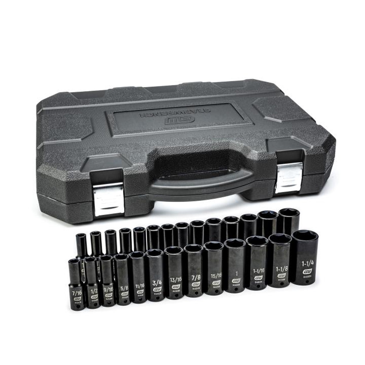 Socket Set - Gearwrench 27 Piece 1/2 in Drive 6 Point Deep Impac SAE/Metric, 84949N