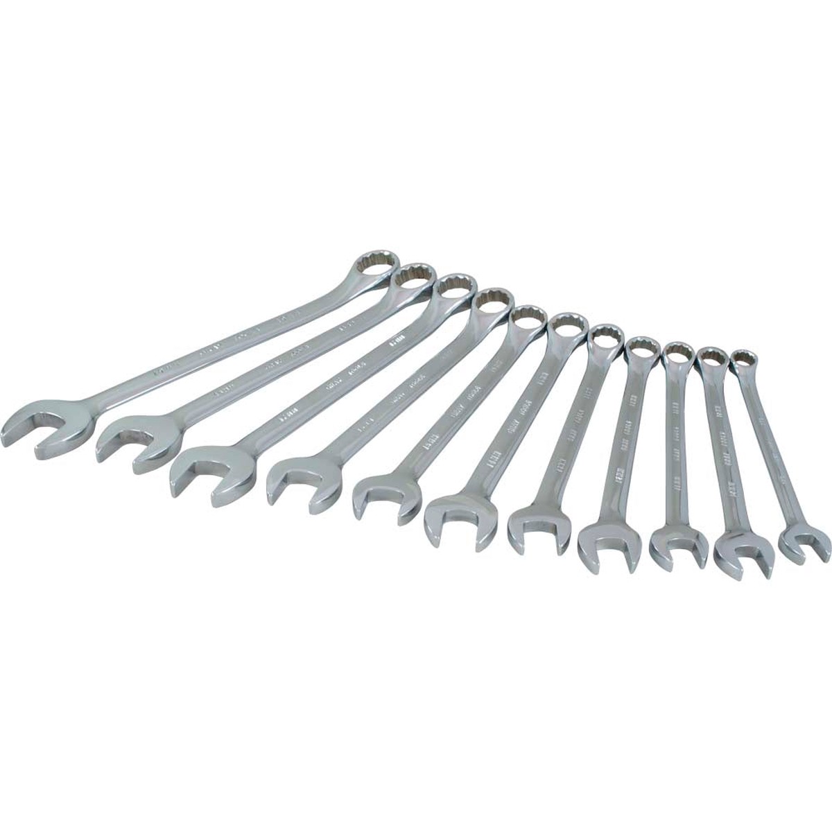 Wrenches - Gray Tools 11 Piece 12 Point Metric Mirror Chrome Wrench Set, MC211