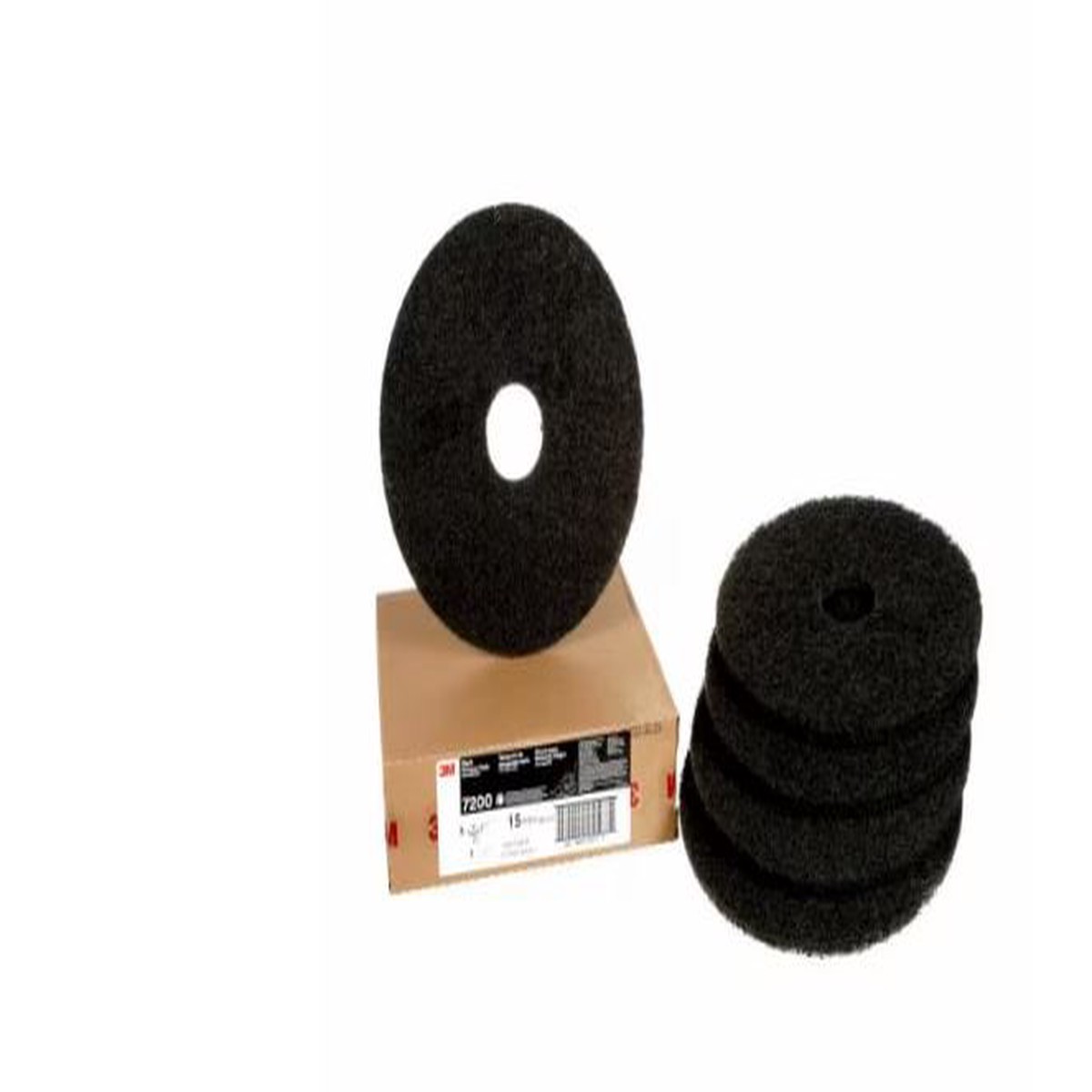 Abrasive Disc - 3M 3M Black Stripper Pad, 7200, 381 mm (15 in) (5/CS), F-7200-BLK-15