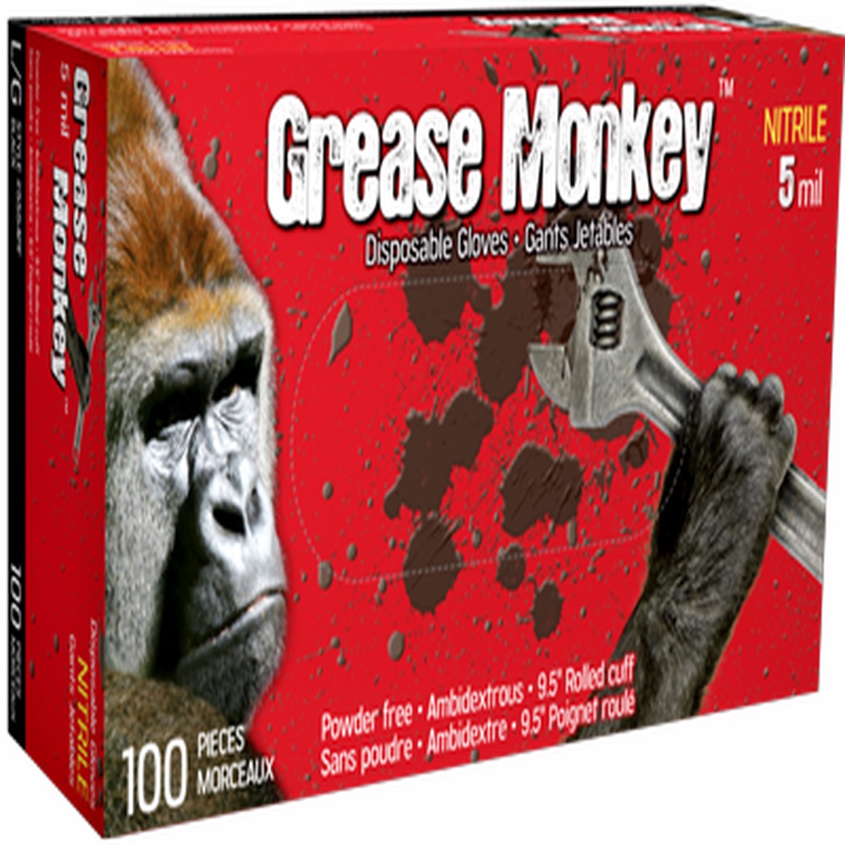 Disposable Gloves - Watson Gloves Grease Monkey 5 mil Powder-Free Disposable Gloves, 5554PF
