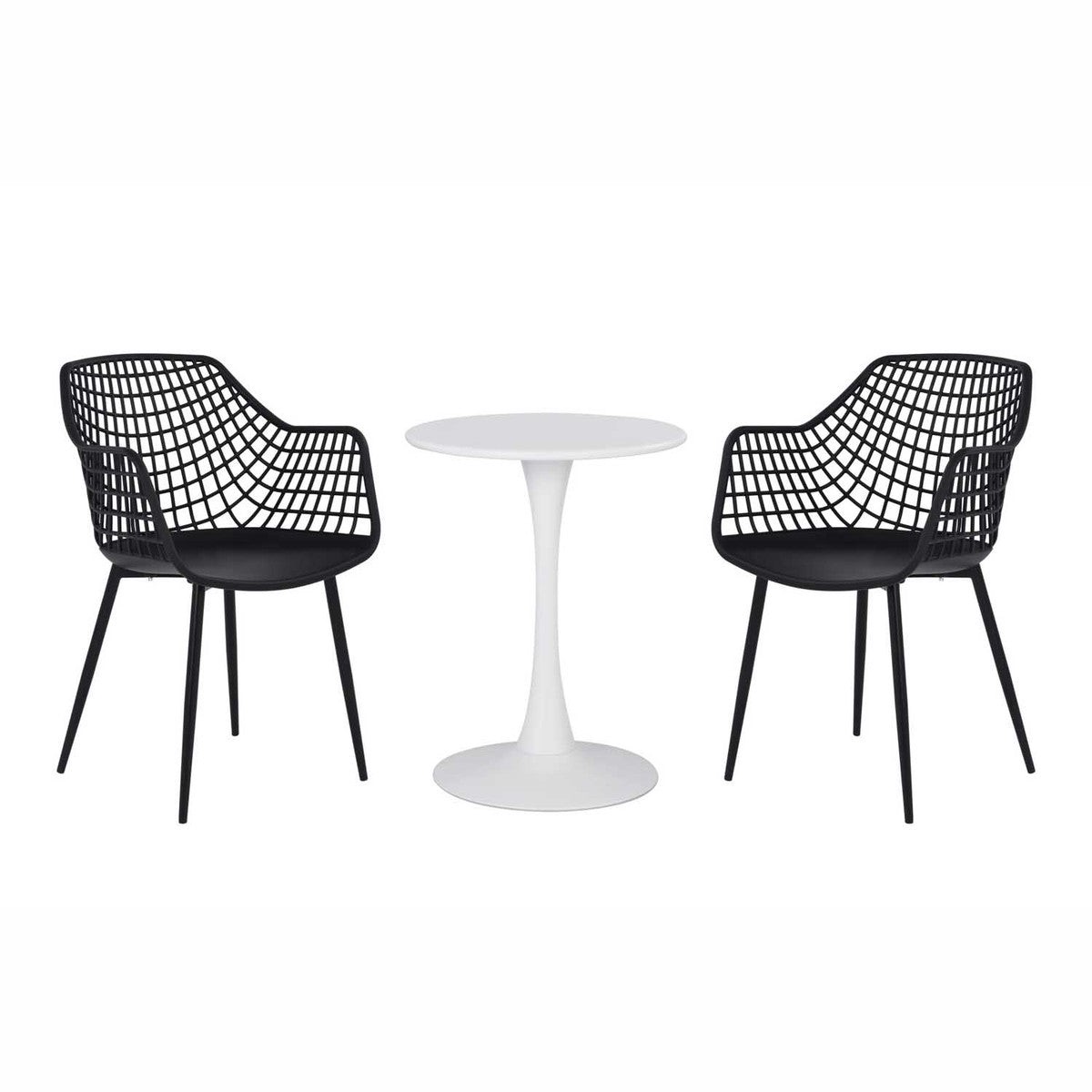 Outdoor Furniture - Patioflare Balcony Collection GRS Recycled Plastic Kana Bistro Set, PF10810