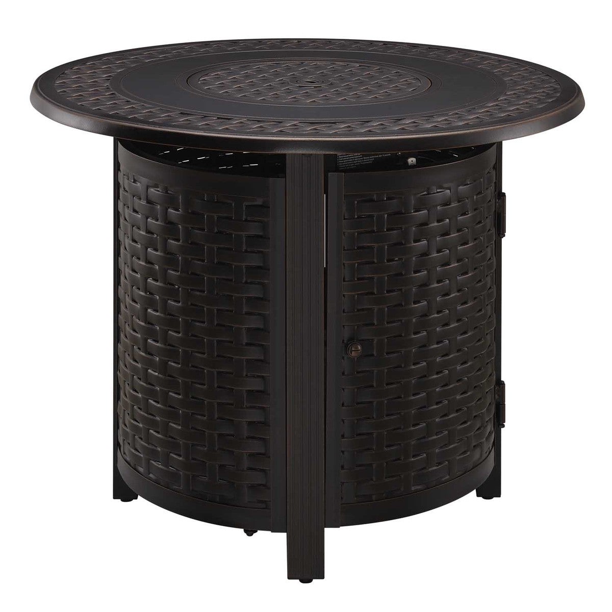 Outdoor Heater - JR Home - Paramount Isaac Convertible Aluminum Firepit Table, Round, FP-545
