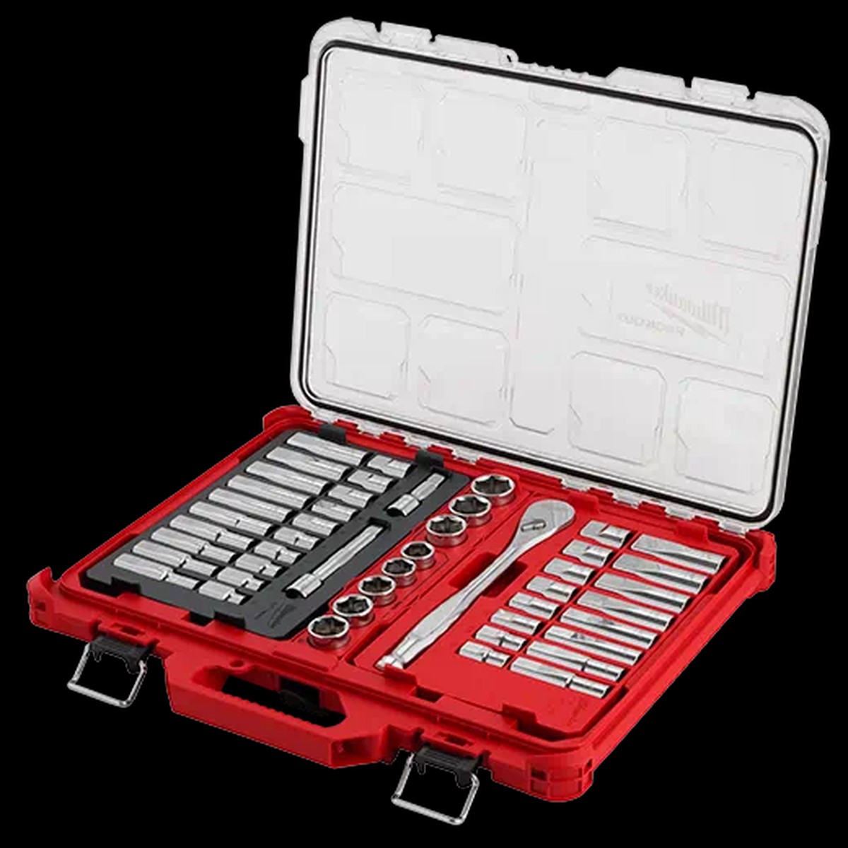 Ratchet & Socket Set - Milwaukee PACKOUT 47pc 1/2" Drive Ratchet & Socket Set, 48-22-9487