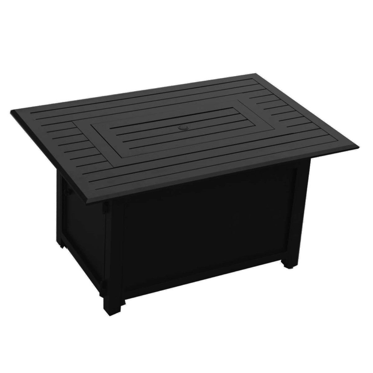 Outdoor Heater - Paramount Charlie Convertible Steel Fire Table, Rectangular, Black, FP-10314