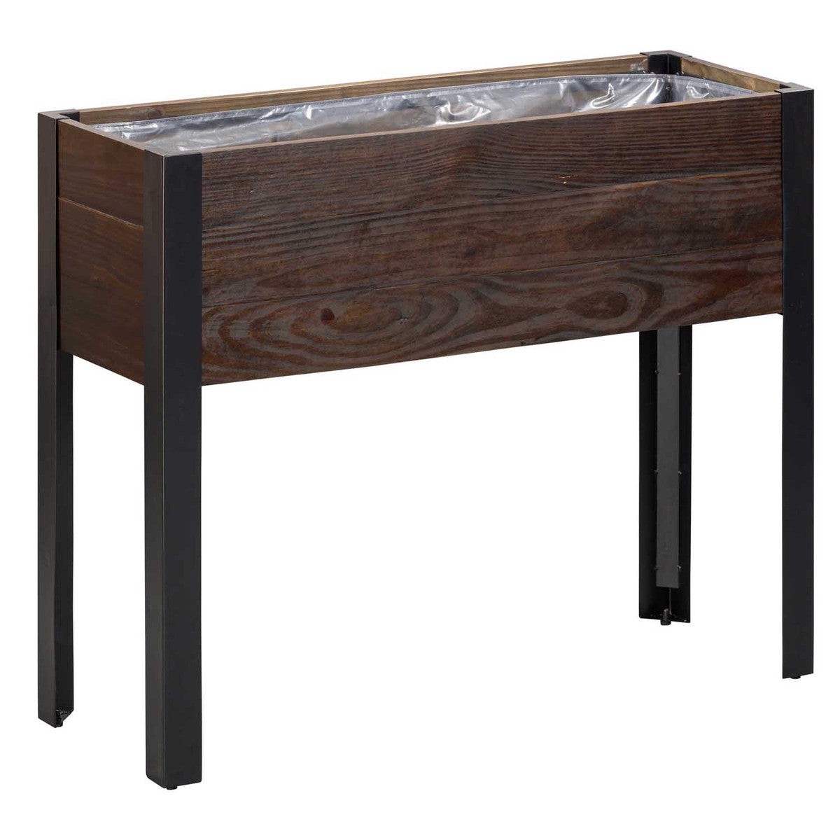 Planter - Grapevine FSC Recycled Wood Raised Planter, Rectangular, 37IN x 12.6IN, Cocao Brown, PL10439 MO